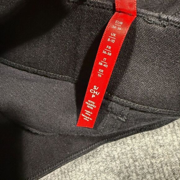 Spanx Flare Jeans Womens Small Black 28x33 Pull On Bootcut - Picture 8 of 10